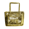 Caracoli Box Handwoven Iraca Purse - Solid Color / Navy Blue