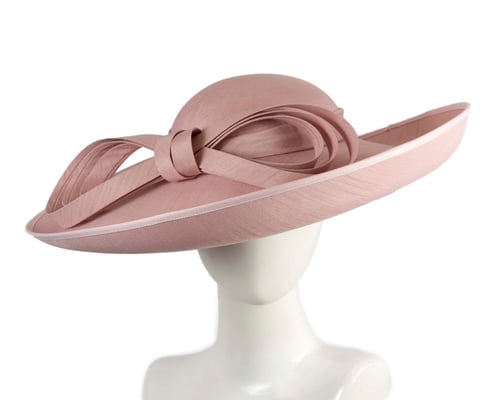 Dusty Pink wide brim racing hat by Max Alexander