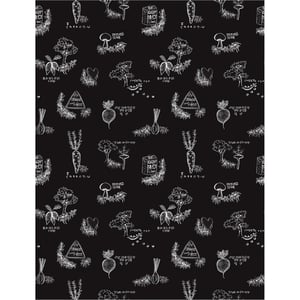 Good Roots Toile Wallpaper Black