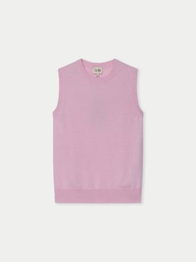 Timeless Cashmere Crewneck Vest - XL / almond blossom / WK1065-0509