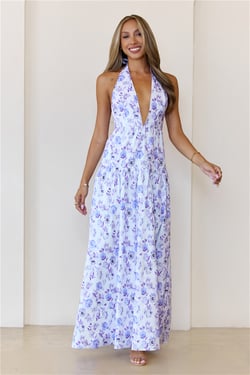 Wardrobe Goals Halter Maxi Dress Lilac
