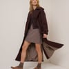 Chocolate Brown Double Breasted Trench Coat