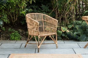 nkuku Nesari Rattan Armchair | Garden | One Size | Natural