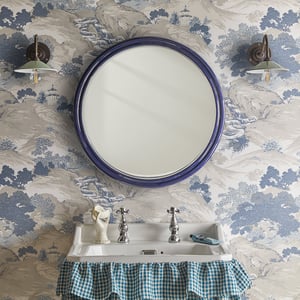 Smaller Cinders Mirror in Blue