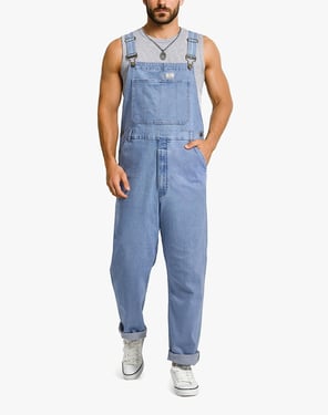 Men's Casual Denim Bib Overalls