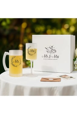 AW Wine Glass and Beer Mug Gift Set