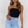 BASE Longline Strapless Bandeau Top Black
