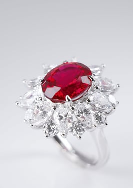 Luxurious Ruby Ring - Crimson Treasure - 11