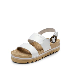 DREAM PAIRS Vegan Leather Arch Support Platform Sandals