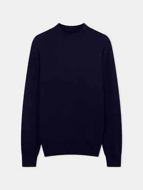 Timeless Mock Neck Cashmere Sweater - 2XL / navy blazer / MK0315-1574/0000