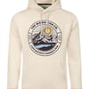 Weird Fish Bryant Front Print Graphic Popover Hoodie Egg Shell Size M