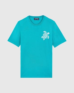 Vilebrequin - Men Cotton T-shirt Jacquard Turtle - Tee Shirt - Cristau - Green - Size L