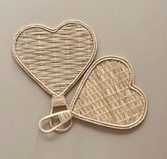 Heart-Shaped Handwoven Iraca Palm Fan - All-Natural Palm