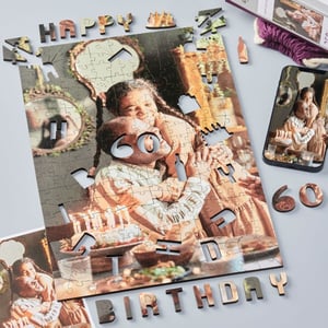 Happy 60th Birthday Portrait - Personalised Puzzle60