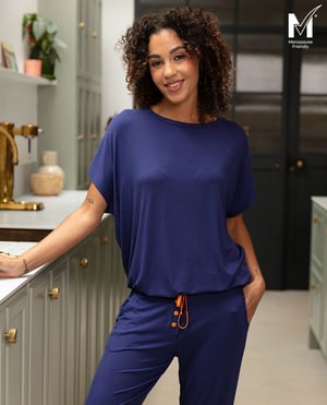 Indigo Womens Slouch Jersey Pyjama Set - 18