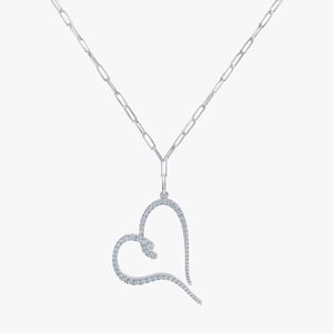 Paperclip Diamond Necklace - 1.00 CT