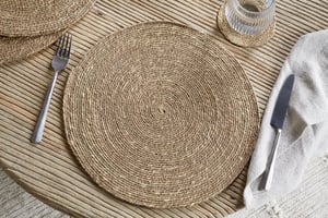 nkuku Keso Woven Placemats Set Of 4 | Kitchen & Dining Accessories | Brown