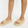Quartilla Slides Natural Raffia