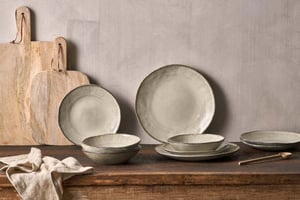 nkuku Malia Dinnerware Set Set Of 12 | Tableware | Cream