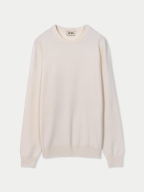 Essential Crewneck Cashmere Sweater - 3XL / White / MK01-01
