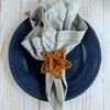 Star Flower Handwoven Iraca Napkin Ring