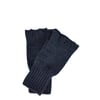 Barbour Fingerless Wool Gloves Navy