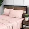 QE Home 310TC Bamboo Cotton Sheet Set in Petal, Pink, Double