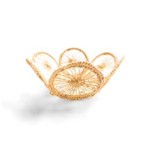 Circles Personal Handwoven Mini Bread Iraca Basket - Light Green