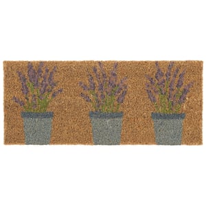 Coir Insert Lavender Doormat - 23x53cm