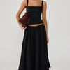 Sara Midi Skirt (Black) - US 0