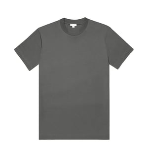 Sunspel Relaxed Fit Heavyweight Supima Cotton T‑Shirt Drill Green