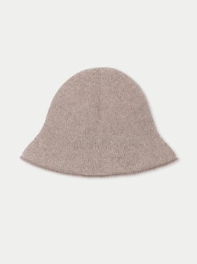Organic Color Cashmere Elegant Felted Bucket Hat - One Size / taupe / AK0264-57