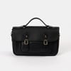 The Soft Satchel - Black Calf Grain