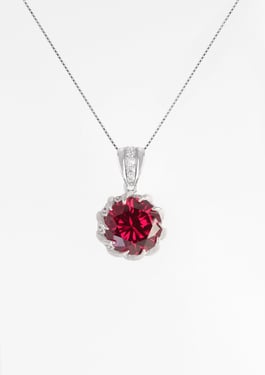 Exquisite Ruby Necklace - Heart of Lava - One-Size