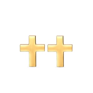 Jeulia Cross Men's Stainless Steel Stud Earrings