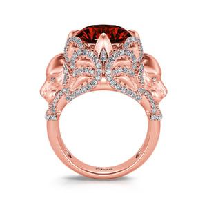 Jeulia "King of Beasts" Lion Round Cut Sterling Silver Ring
