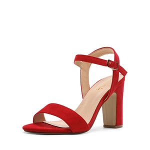 DREAM PAIRS Open Toe Ankle Strap Chunky Heel Sandals