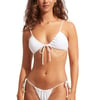 Drawstring Bralette Bikini White
