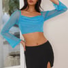 Life Spark Crop Top Blue
