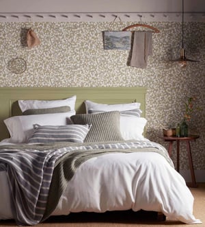 White Henry Brushed 100% Organic Cotton Duvet Cover