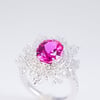 Exquisite Pink Sapphire Ring - Pink Snowflake - 6