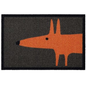 Mr Fox Orange Outdoor Doormat - 50x75cm