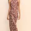 Brown Leopard Print Zahara Maxi Dress