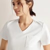 Stretch-Knit Bamboo Classic Basic Tee BELLE - Optic White / V-Neck / M