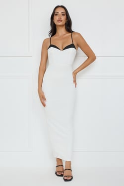 Chic Sophistication Maxi Dress White