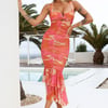 Gemma Loves Mesh Midi Dress Orange