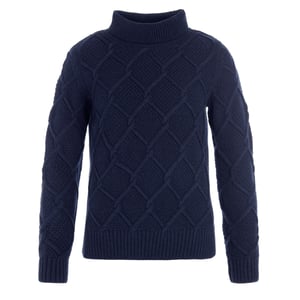 Barbour Womens Burne Roll Neck Knitted Jumper Navy