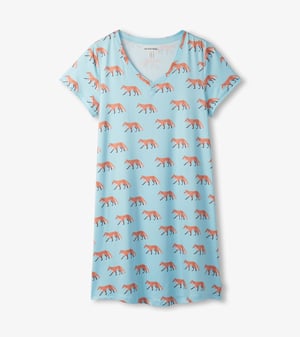Women's Watercolour Foxes Polyknit Nightdress