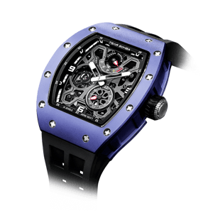 TSAR BOMBA Men's Automatic Luxury Sport Watch | Ceramic Blue | Elemental TB8212 | 42.5mm | Ceramic & Carbon Fiber