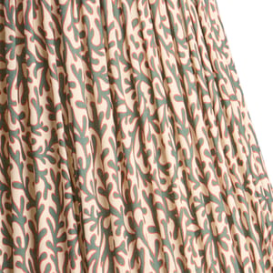 25cm empire shade in aqua red Tuffley gathered cotton by GP & J Baker